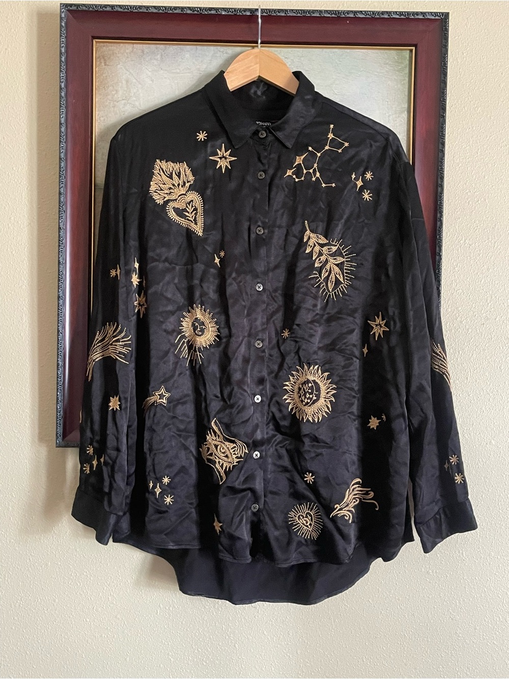 Johnny Was Black and Red Label Jacket Interior